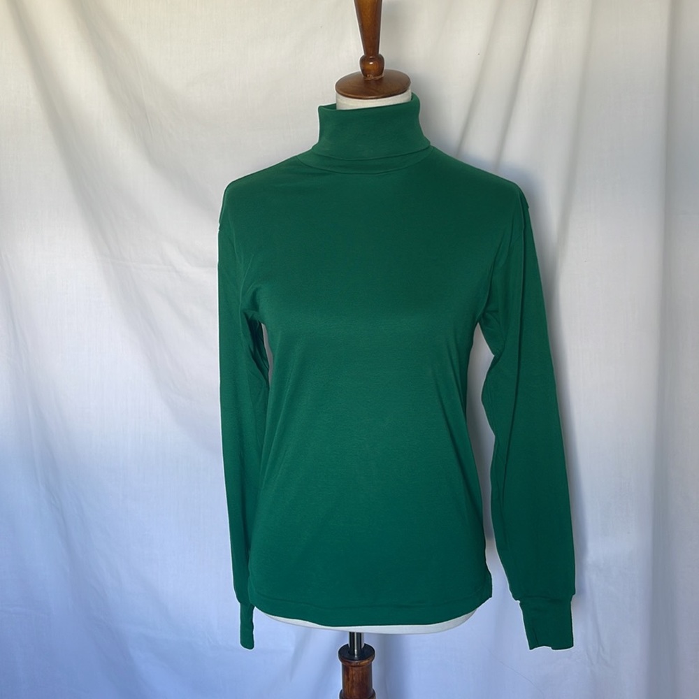 Vintage, Lindsey Blake, classic, long sleeve Turtleneck ,emerald green , Small